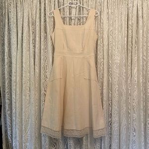 Vintage linen sleeveless dress.